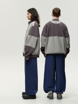 Zip-Up Sweatshirt Double Grey