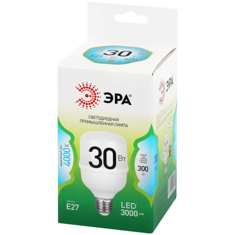 Лампа светодиодная ЭРА GREEN LINE LED POWER T70-30W-840-E27 GL 30Вт колокол яркий белый свет Е27 | Лампы cветодиодные POWER