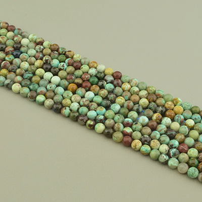 Нитка Туркиз 39 см. 6 мм. (Без замка) - Зеленая