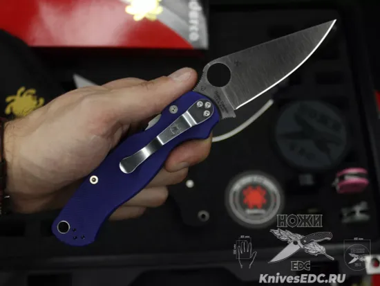Нож складной Spyderco Paramilitary 2 C81GPDBL2 c клинком из стали CPM-S110V, рукоять G10