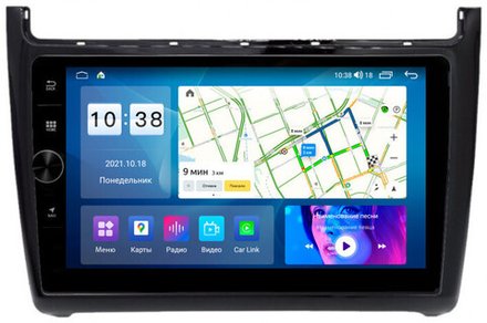 Магнитола для Volkswagen Polo 2009-2020 - Parafar PF968LUX1FHDAV на Android 13, 8-ядер, 2Гб+32Гб, CarPlay, 4G SIM-слот