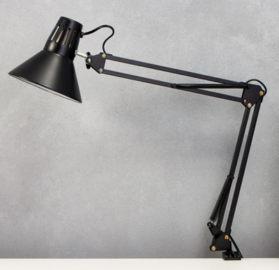 Лампа на зажиме 101 "Сорес, чёрная" E27 40W RISALUX