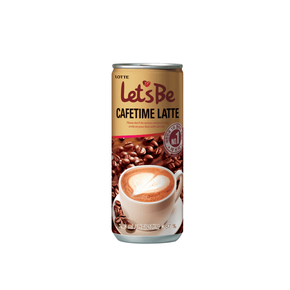 Напиток кофейный LOTTE "Let*s Be" Cafetime Latte 240мл (30шт) банка