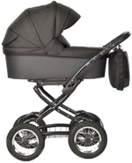 Детская коляска Indigo Barbara 21 Classic 3 в 1 с автокреслом Avionaut Cosmo Grey Ba06 черный