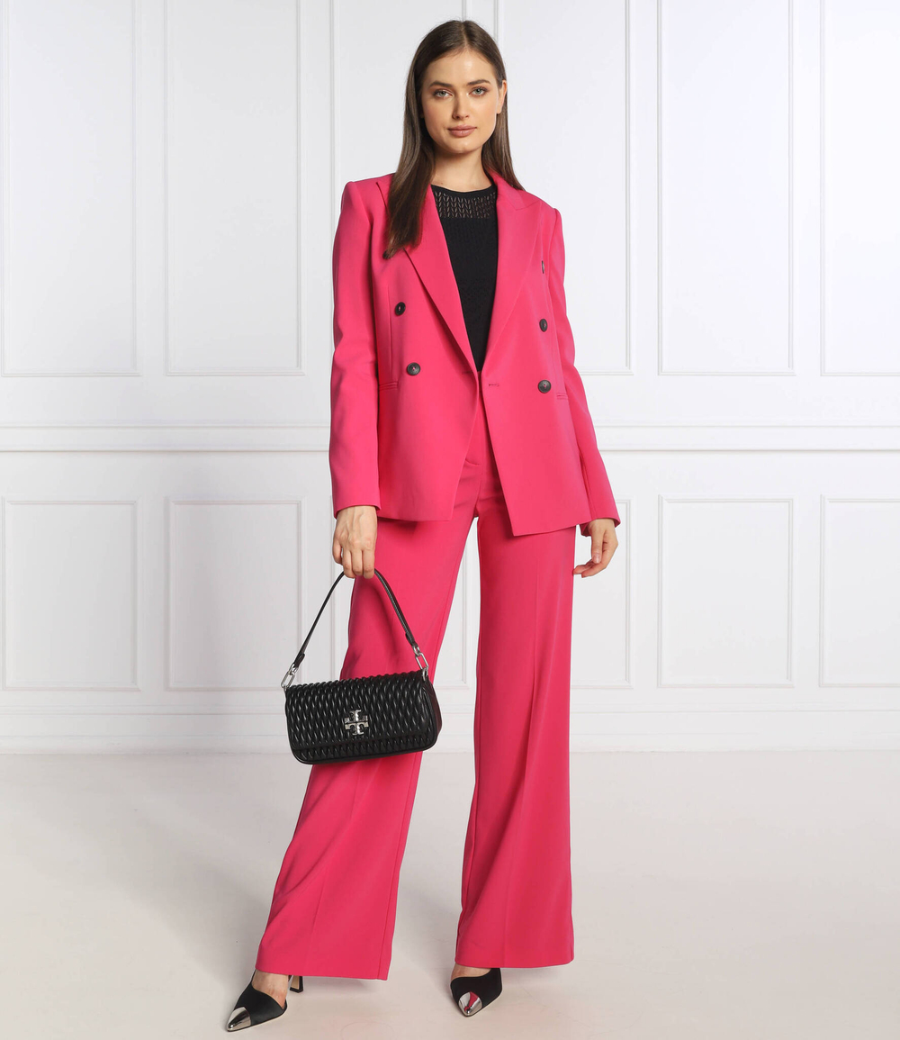 кожаная сумка через плечо kira ruched TORY BURCH - черный(137266)