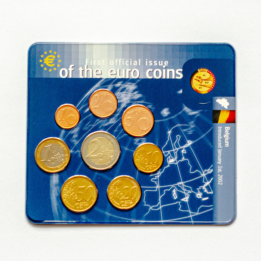 Belgium 1999 - 2000 Year Set: First Official Issue of the Euro Coins