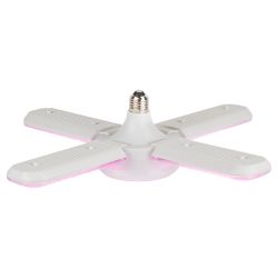 Фитолампа для растений светодиодная ЭРА GREEN LINE ФИТО-65W-PL-E27-GR 5-ти лепестковая розового свечения 65 Вт Е27