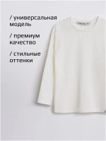 Белый лонгслив летний для девочки