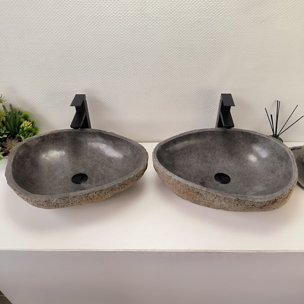 Раковина из речного камня RS63840 56*44*15 2шт 0127