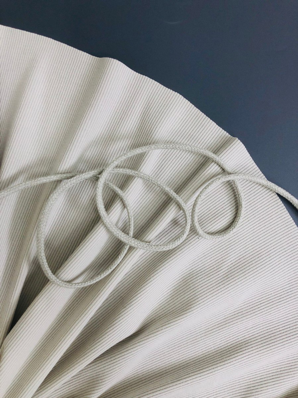 Трикотаж, кремовый светлый, хлопок, рубчик NB