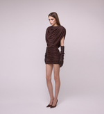 Платье DARK BROWN PELERINE