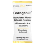 California Gold Nutrition, CollagenUP®, гидролизованные пептиды морского коллагена с гиалуроновой кислотой и витамином C, с нейтральным вкусом, 10 пакетиков по 5 г (0,18 унции)
