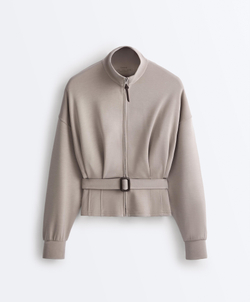 Oysho Мягкая куртка облегающего кроя, светло-серый