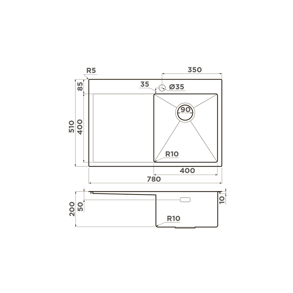 Мойка Omoikiri Akisame 78 LG-L | Светлое золото