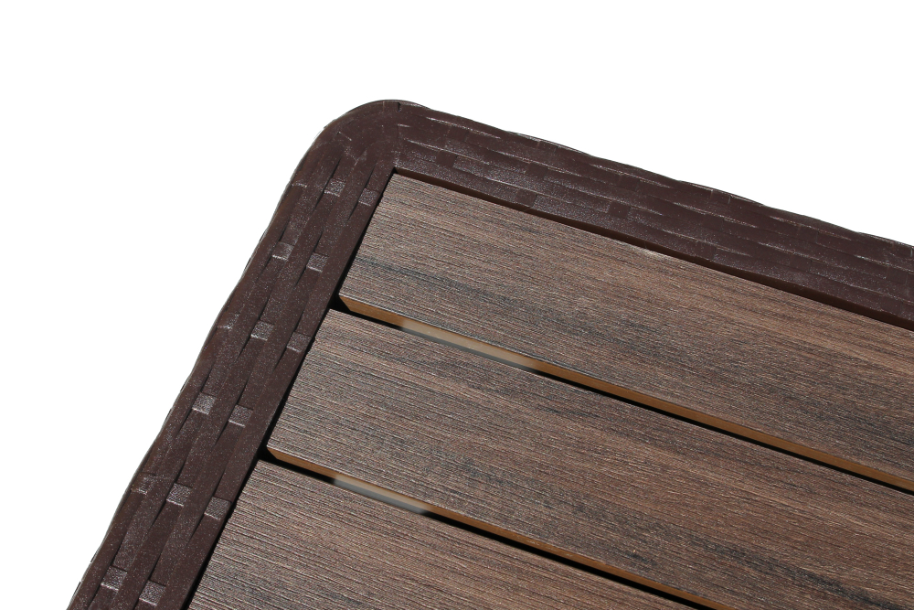 Стол пластиковый Элластик-Пласт Ola Dom 76x76см квадратный (коричневый)