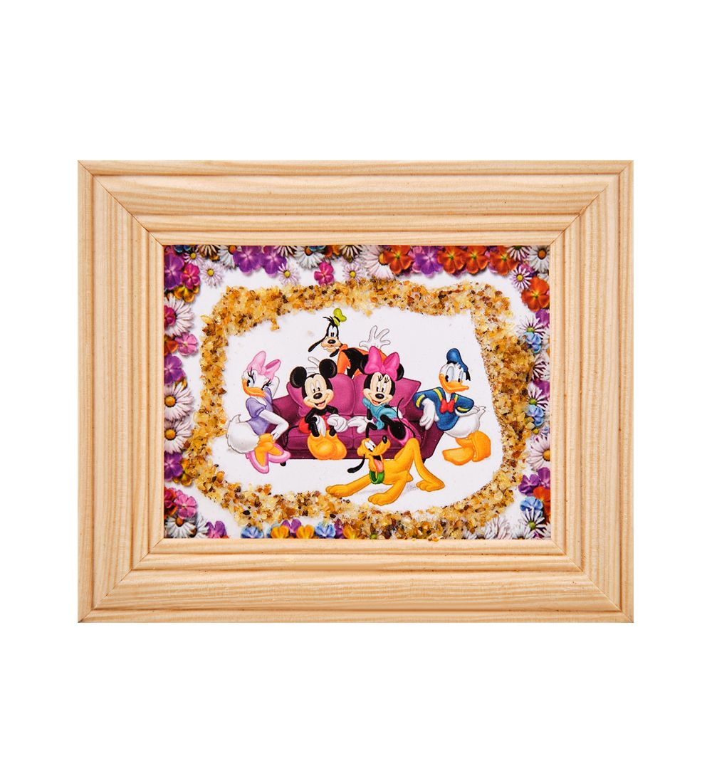 AMB-55/24 Картина «Дисней» (с янтарной крошкой) дер.рамка 7х9