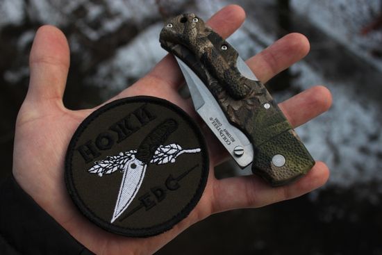 Складной нож Cold Steel 23JD Double Safe Hunter c клинком из стали 8Cr13MoV, рукоять GRN