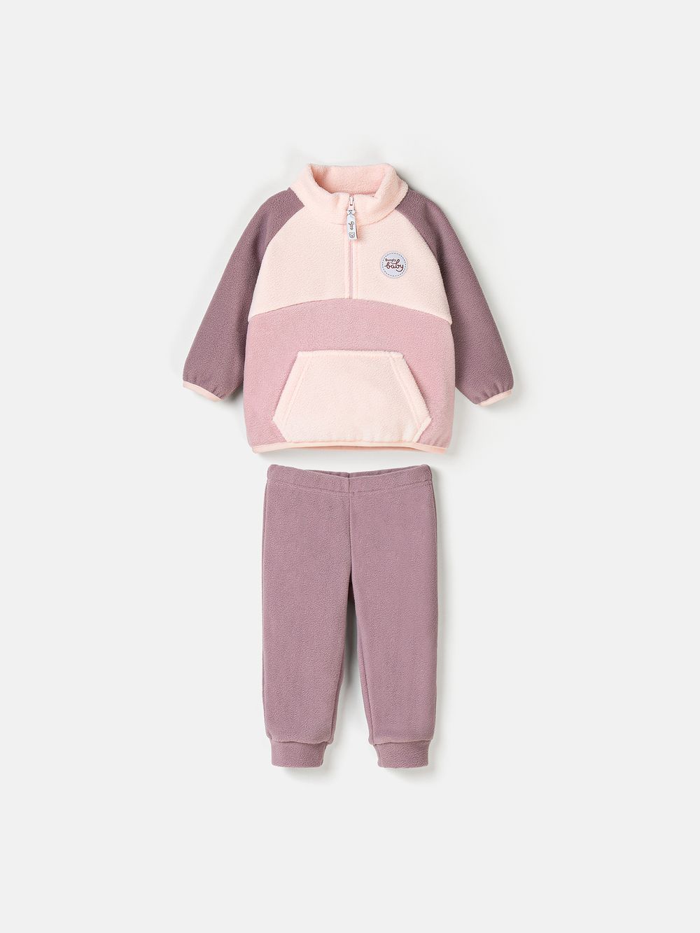 Костюм флисовый Колор блок "Орхидея" 0+