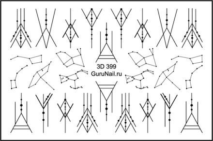 Gurunail Слайдер-дизайн 3D № 399 Геометрия