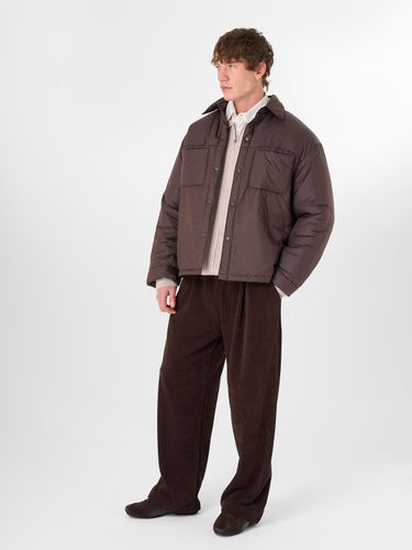 Шоколадные велюровые брюки LEROY