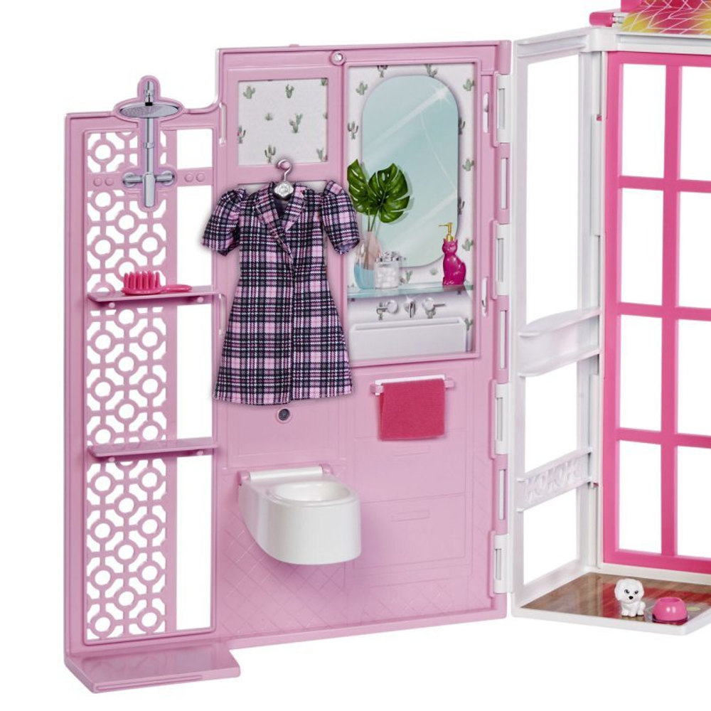 Кукольный домик Mattel Barbie, с мебелью и аксессуарами, HCD47