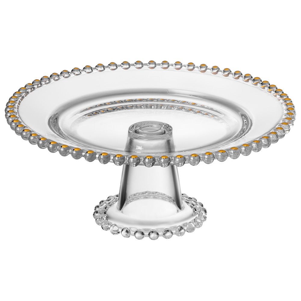 БЛЮДО СЕРВИРОВОЧНОЕ "GOLDEN CHARM" НА НОЖКЕ, 20*8 СМ