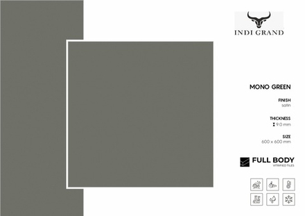 Керамогранит Full Body Mono Green 60х60