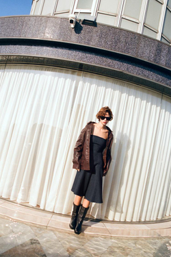 ZARA ДЖИНСОВОЕ АСИММЕТРИЧНОЕ ПЛАТЬЕ TRF, ТЕМНЫЙ ИНДИГО