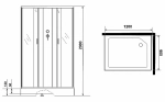 Душевая кабина Niagara Classic NG-43295-14QBK 120x90
