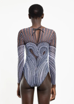 Купальник с рукавами "Год лошади"