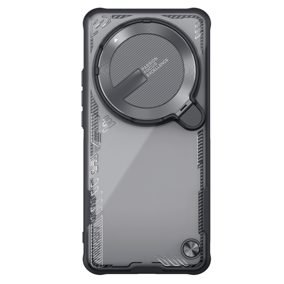 Чехол прозрачный тонированный от Nillkin с металлической откидной крышкой для камеры на смартфон Xiaomi 15 Ultra, серия Iceblade Prop