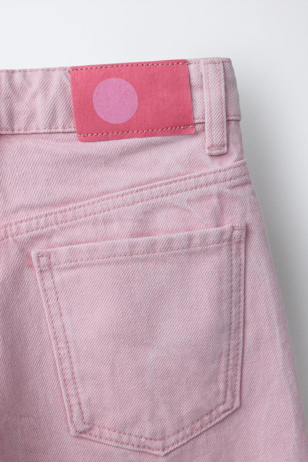 ZARA ДЖИНСЫ BARREL, РОЗОВЫЙ