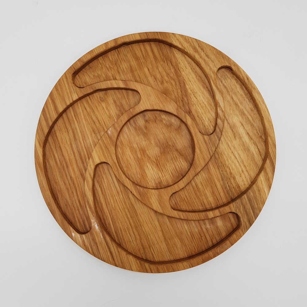 Менажница "Инь-Янь" круглая; 5 секций; D=300; Н=25мм.