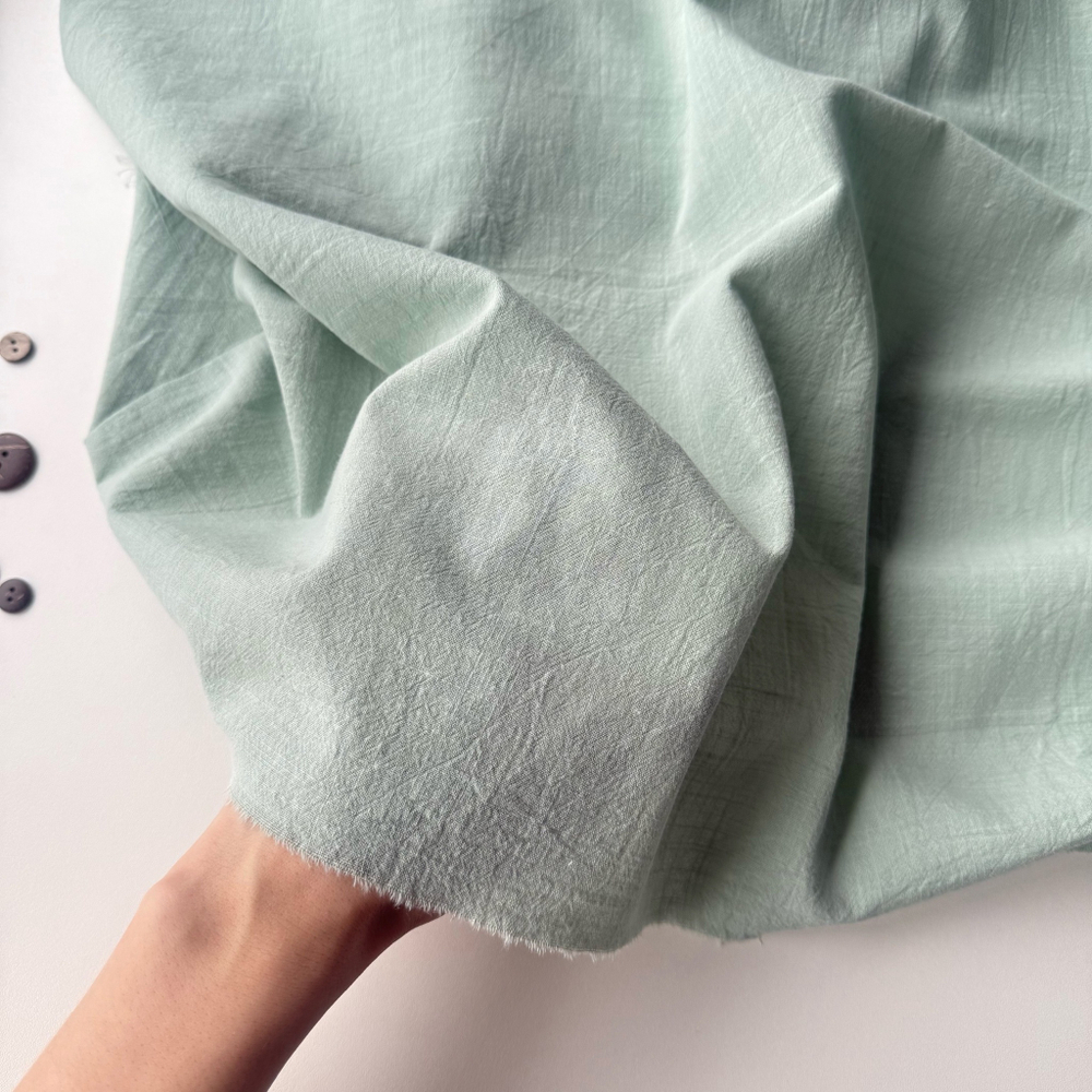 Хлопок "под Лён" Мятный