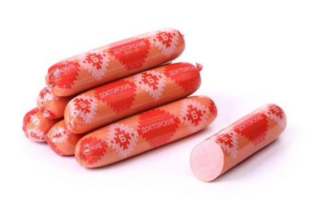 Сосиски "Докторские" в/с в п/а Брест