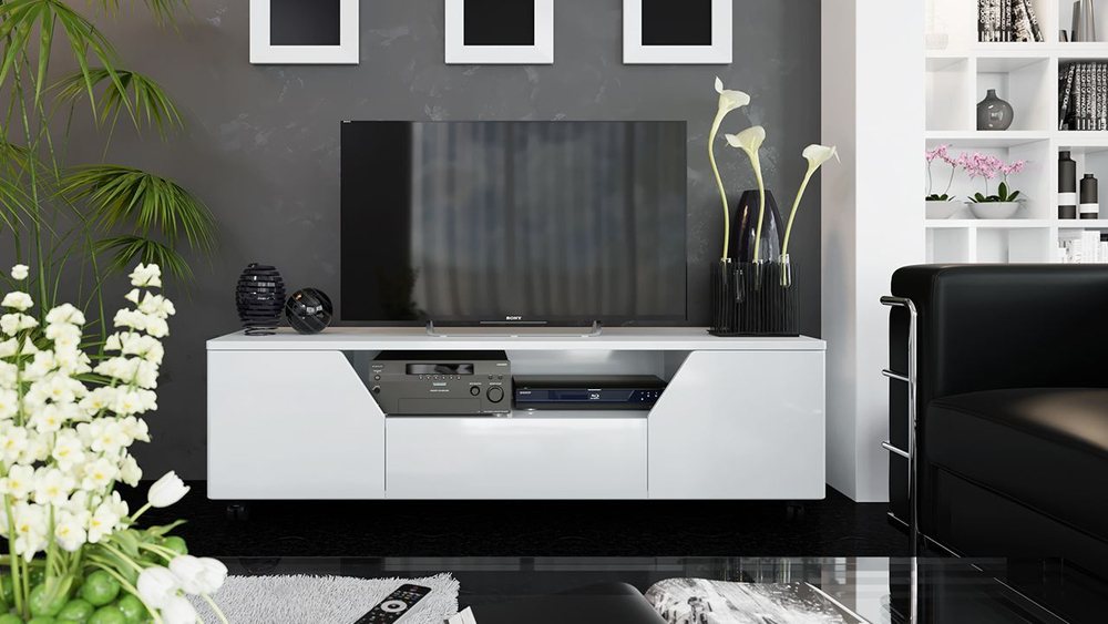 Тумба под телевизор Diamond21, ЛДСП, МДФ, шариковые направляющие