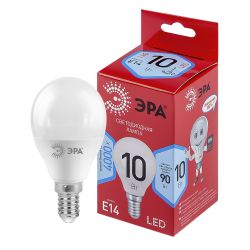 Лампа светодиодная ЭРА RED LINE LED P45-10W-840-E14 R 10Вт шар нейтральный белый свет E14 | Лампы cветодиодные Шар (G/P)