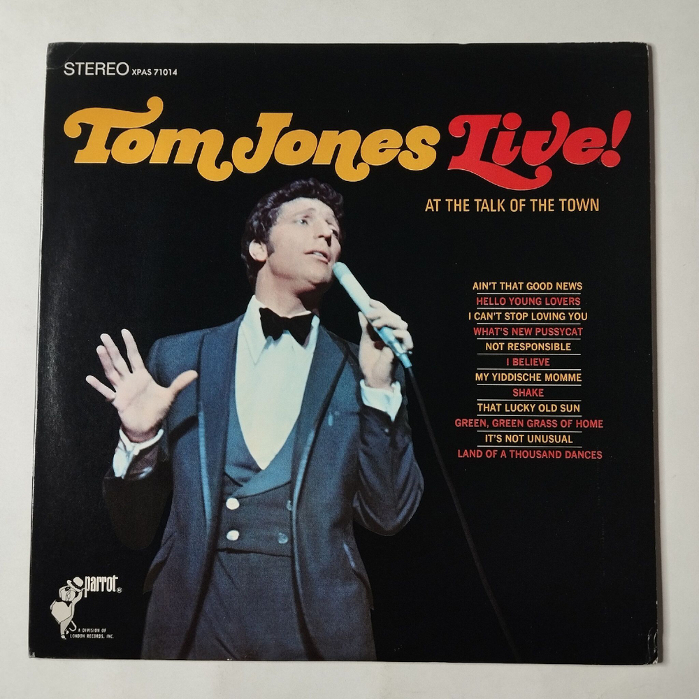 Винтажная виниловая пластинка LP Tom Jones Live At The Talk Of The Town (USA 1967)