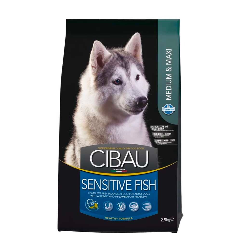 Farmina Cibau Medium/Maxi Sensitive Fish - сухой корм для собак средних и крупных пород с чувствительной кожей и шерстью (рыба)