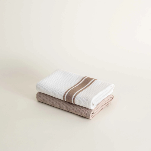 Набор из двух кухонных полотенец Elvin | бежевый