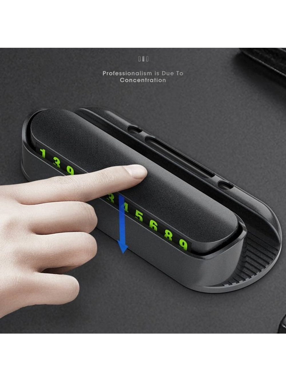 Парковочная автовизитка с номером телефона и подставкой для телефона/ автовизитка