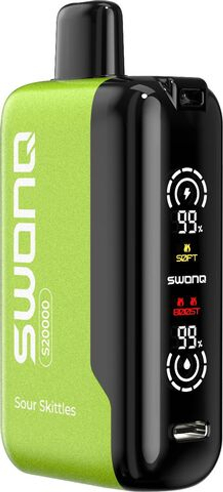 SWONQ S20000 Sour skittles - Кислый скитлз 20000 затяжек 20мг (2%)