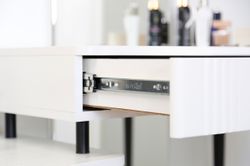 Туалетный столик "Ева" без зеркала (белое дерево/белый матовый)