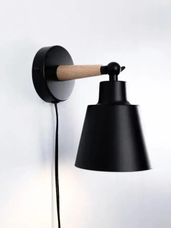 Бра настенный светильник Outframe, светильник настенный, цоколь Е27, черный