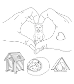 Lovely Dogs. Coloring book