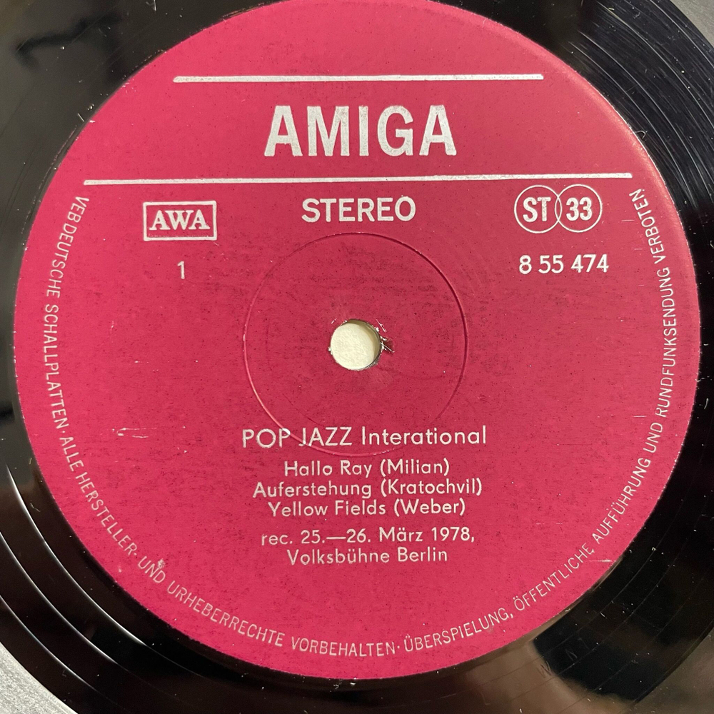 Винтажная виниловая пластинка LP Pop Jazz International (ГДР 1978)