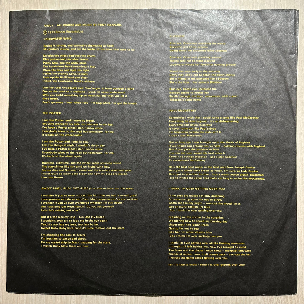 Tony Hazzard - Was That Alright Then? (Англия 1973г.)