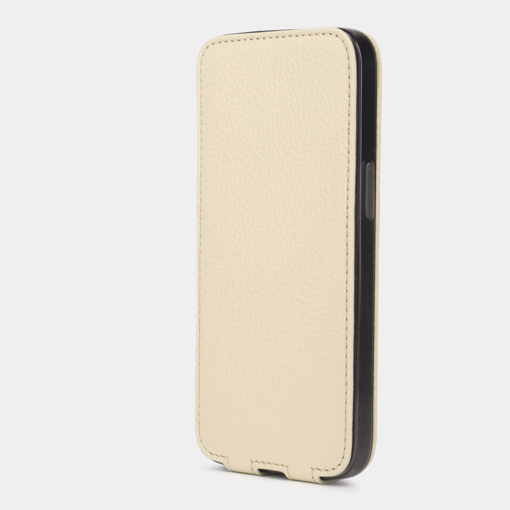 Чехол для iPhone 13 Pro из кожи теленка, цвета молоко