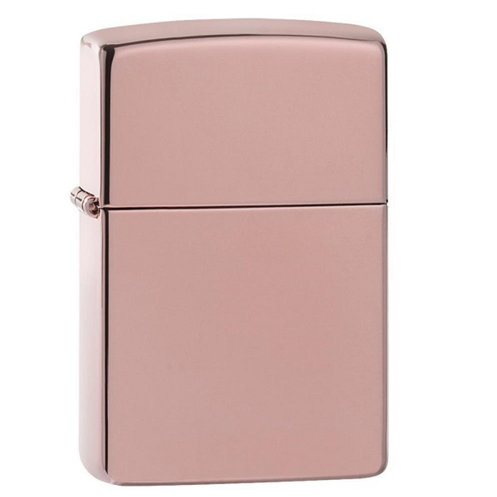 Зажигалка розовое золото глянцевая Zippo с покрытием High Polish Rose Gold