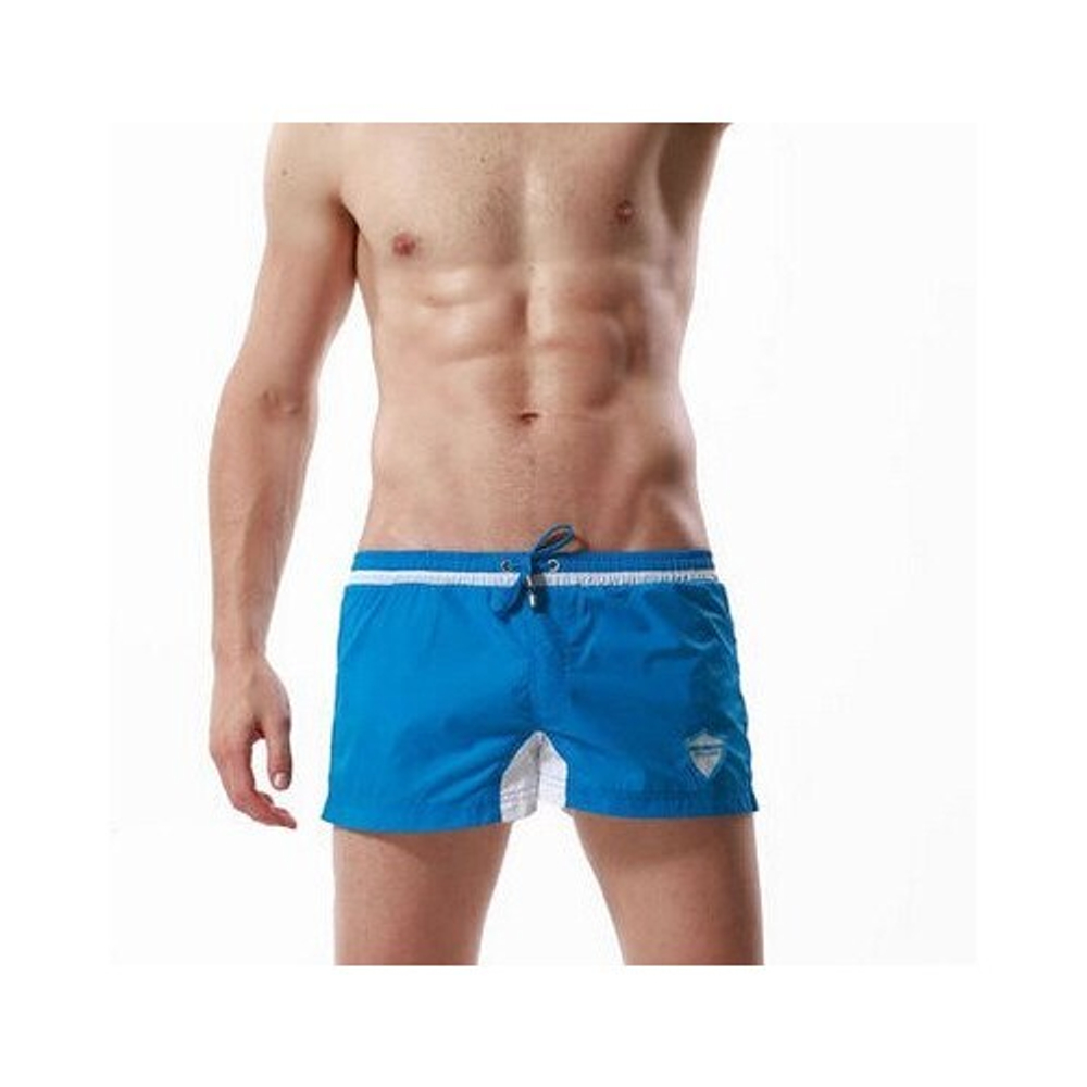 Шорты спортивные голубые с белой вставкой SEOBEAN HEALTH SHORTS BLUE WHITE 50603